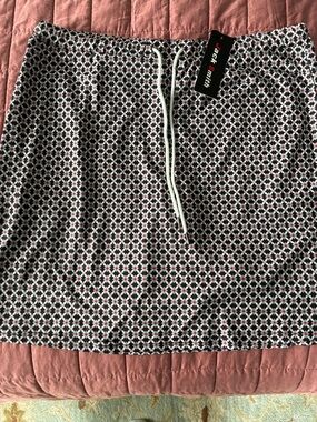 Jack Smith Black & White Geometric A-Line Skirt